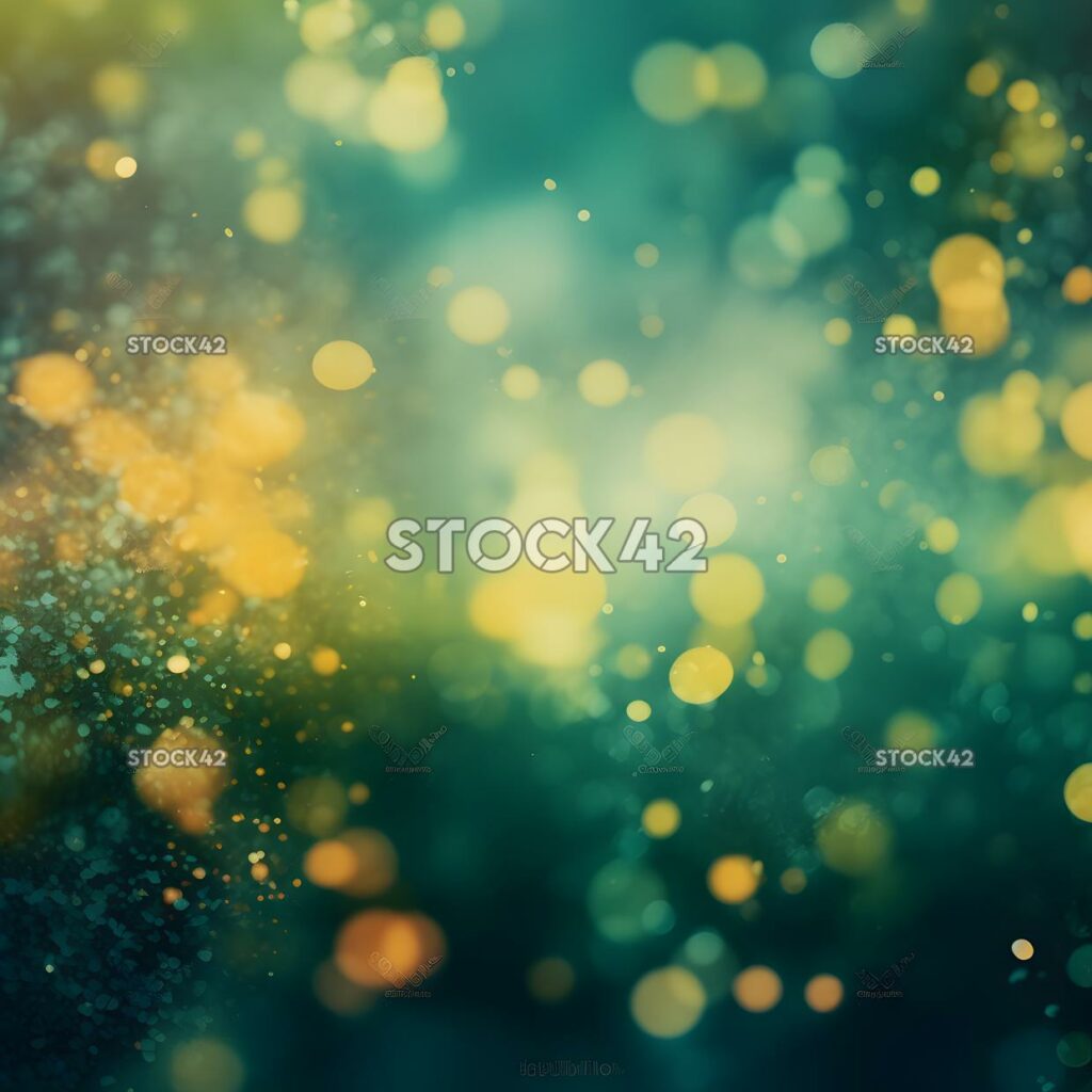 bokeh background in shades of green and yellow two