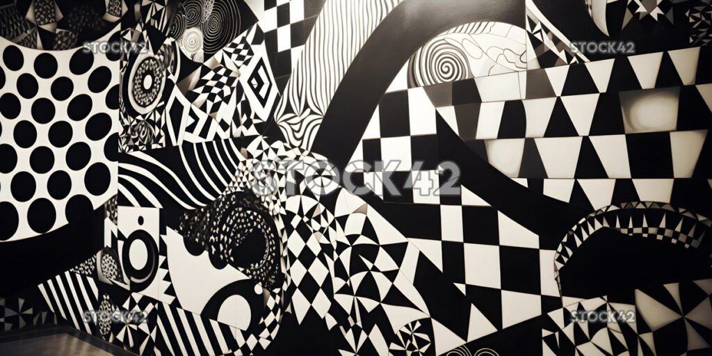 bold and graphic black and white pattern