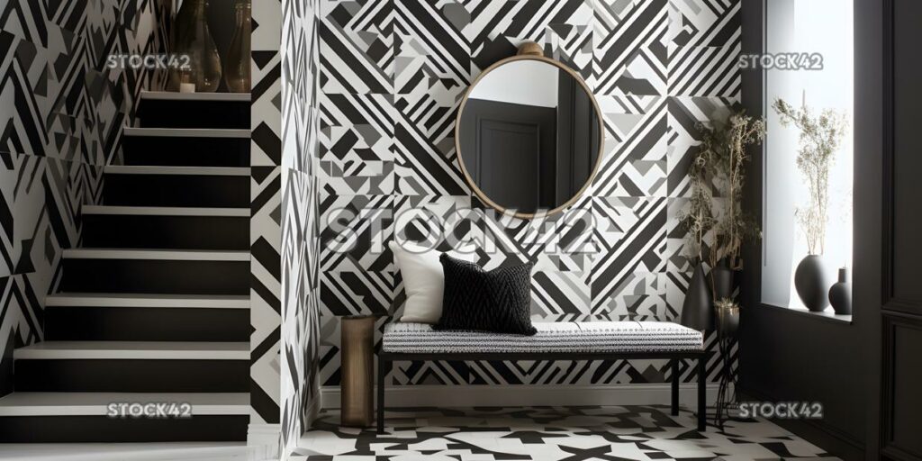 bold and graphic black and white pattern one