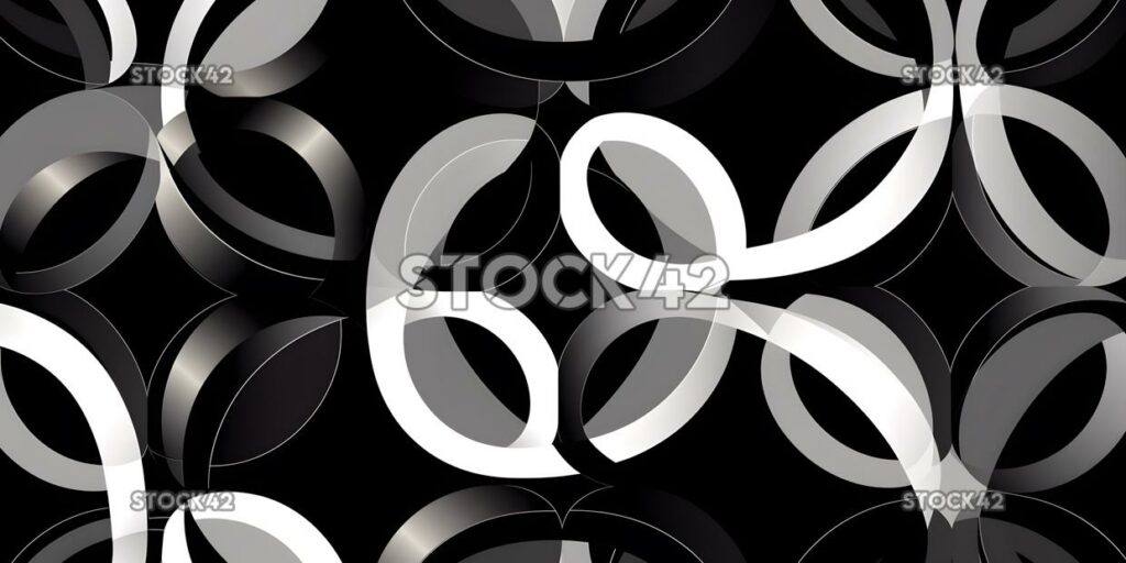 bold graphic pattern of interlocking circles in shades of