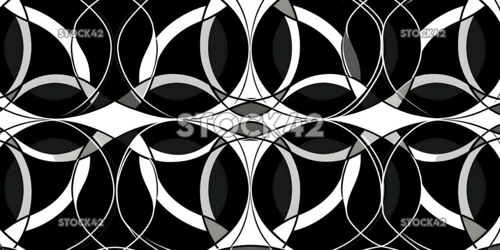 bold graphic pattern of interlocking circles in shades of one