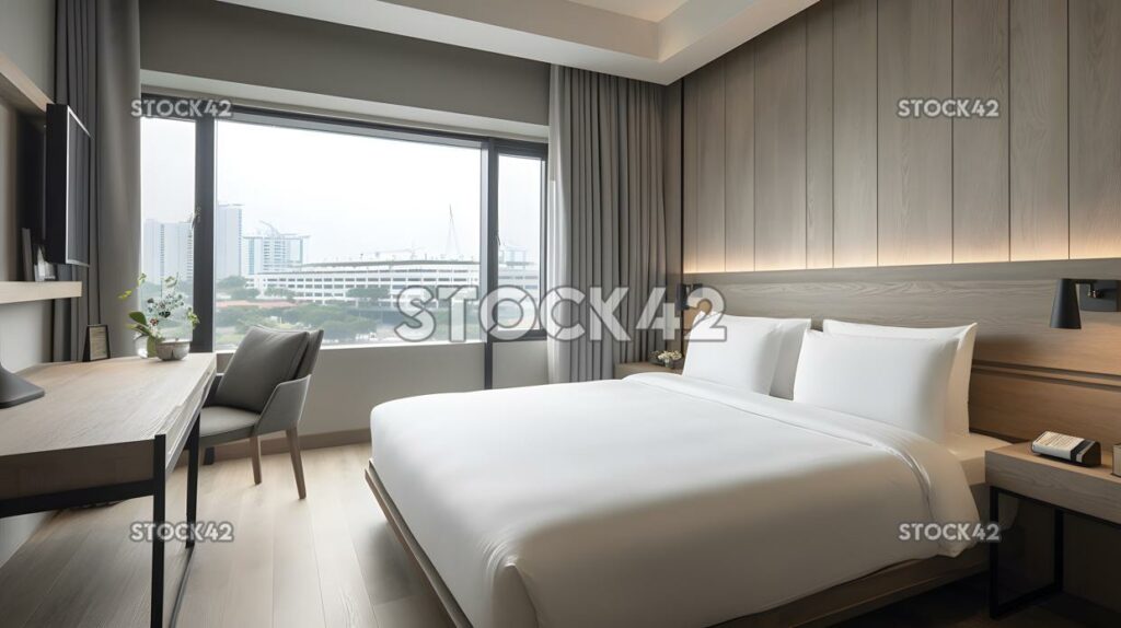 bright and airy hotel room with a balcony overlooking the one