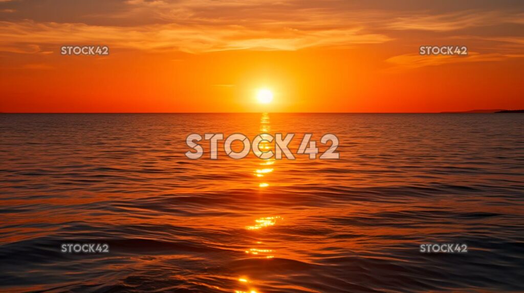 bright orange sun setting over a calm ocean symbolizing a three