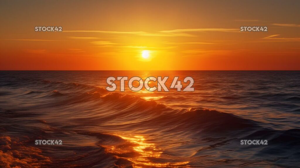 bright orange sun setting over a calm ocean symbolizing a two