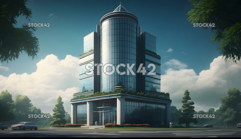 business tower summer realistic