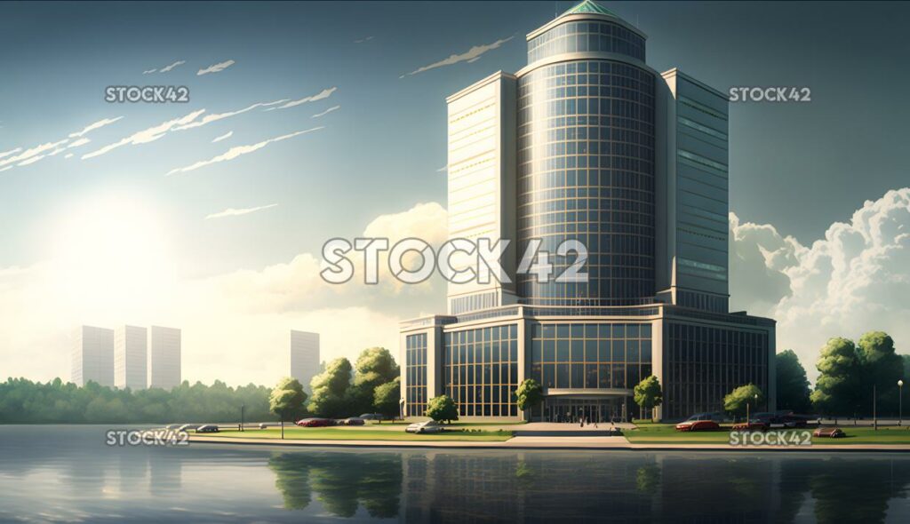 business tower summer realistic one