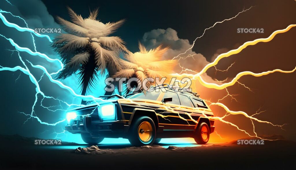 car tuning suv summer digital render_