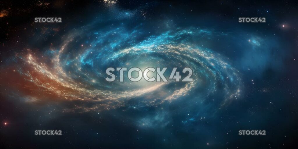 celestial background with a starry sky and swirling galax