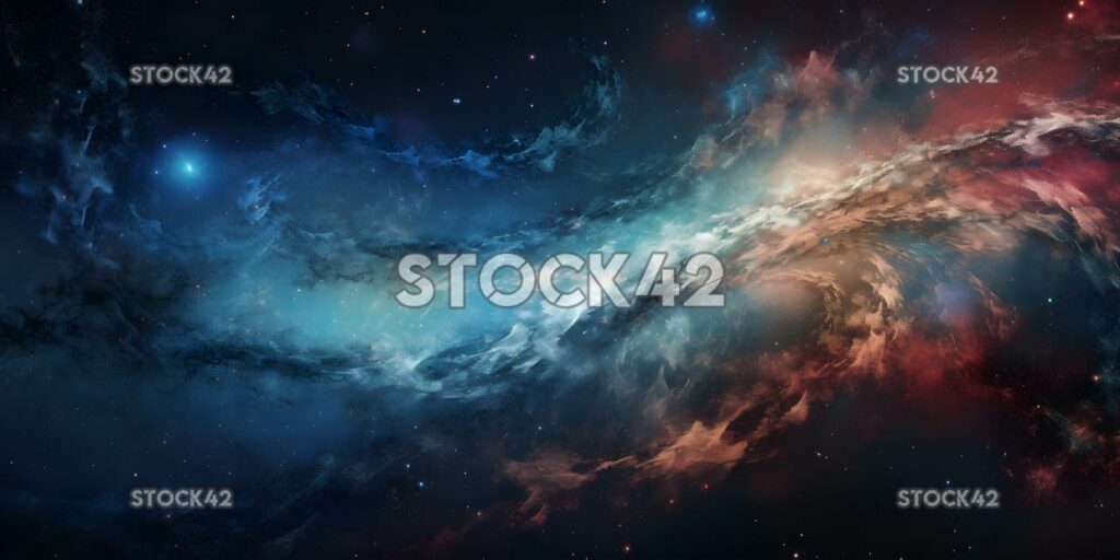 celestial background with a starry sky and swirling galax one