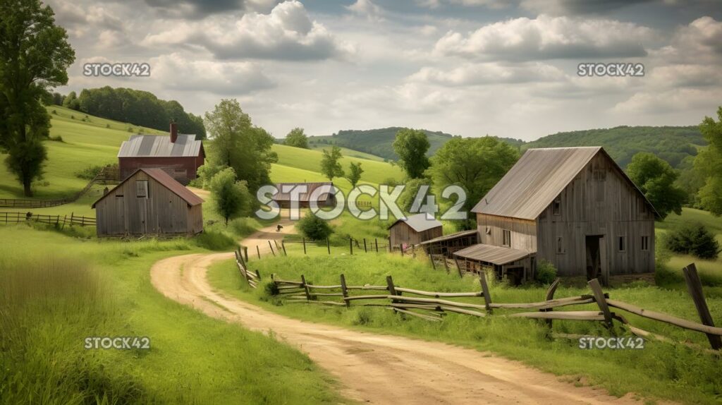 Charmante Landschaft mit sanften Hügeln und Rusti One