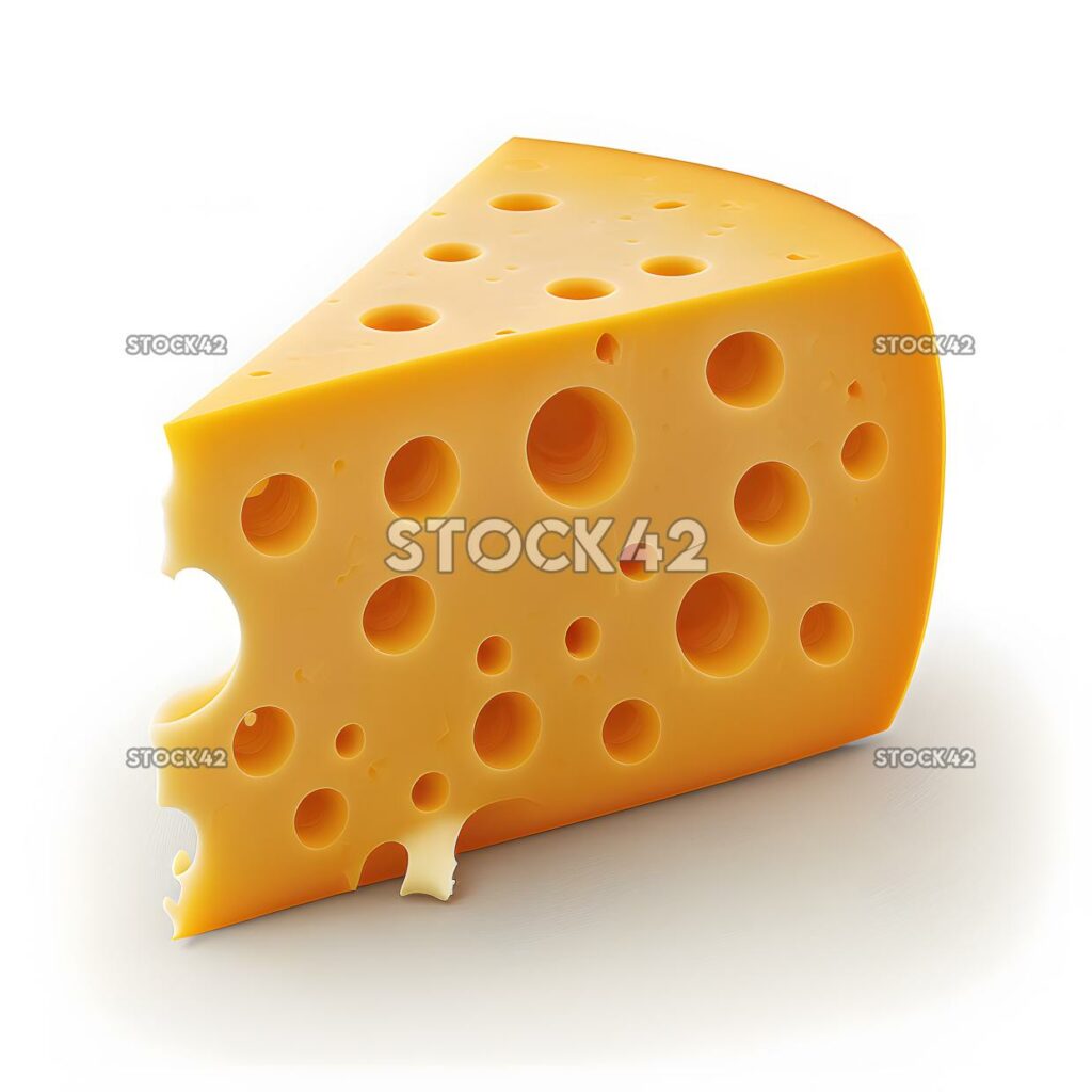 cheese blank white background realistic