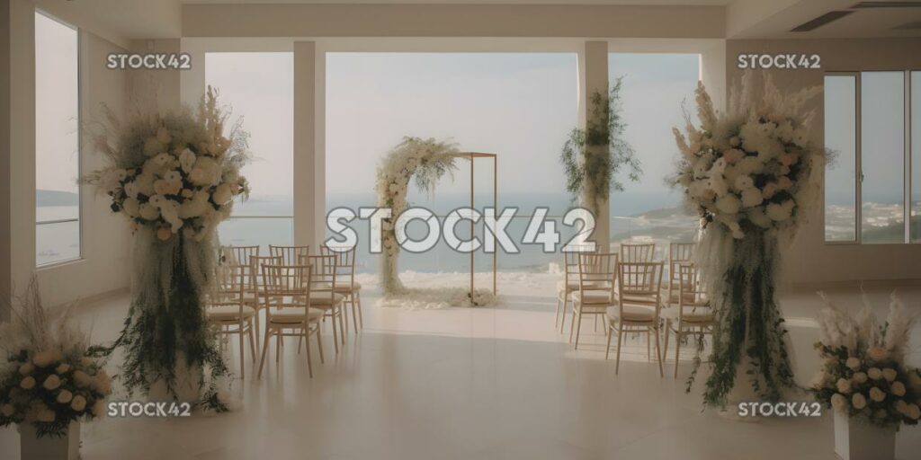 chic and elegant wedding venue with romantic decor and br two