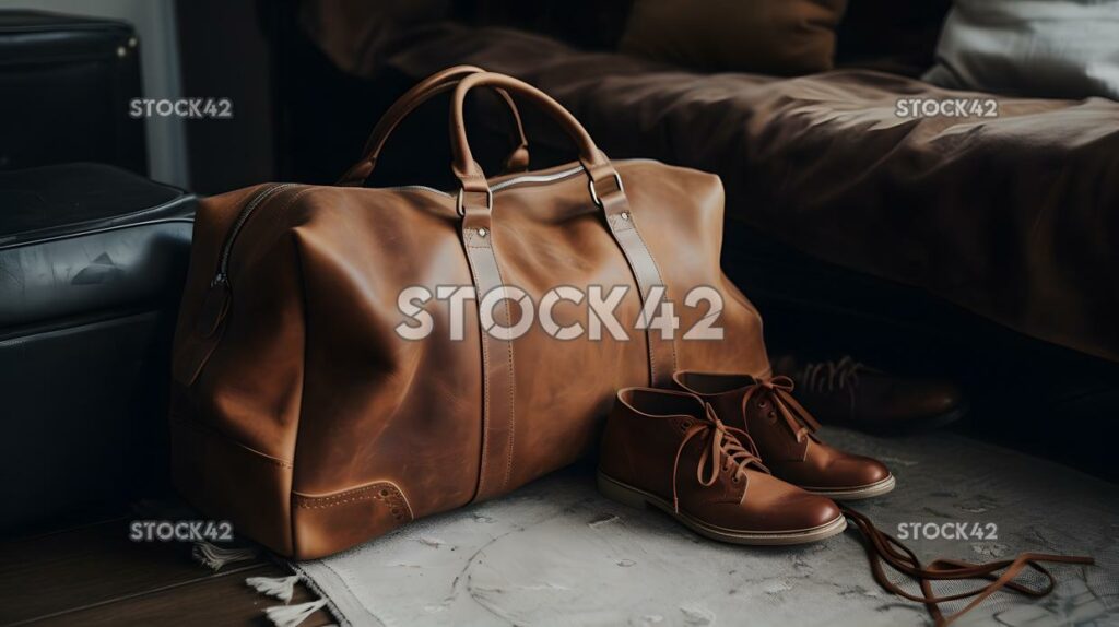 Schicke und zeitlose Weekender-Tasche aus Leder, ideal für eine Woche