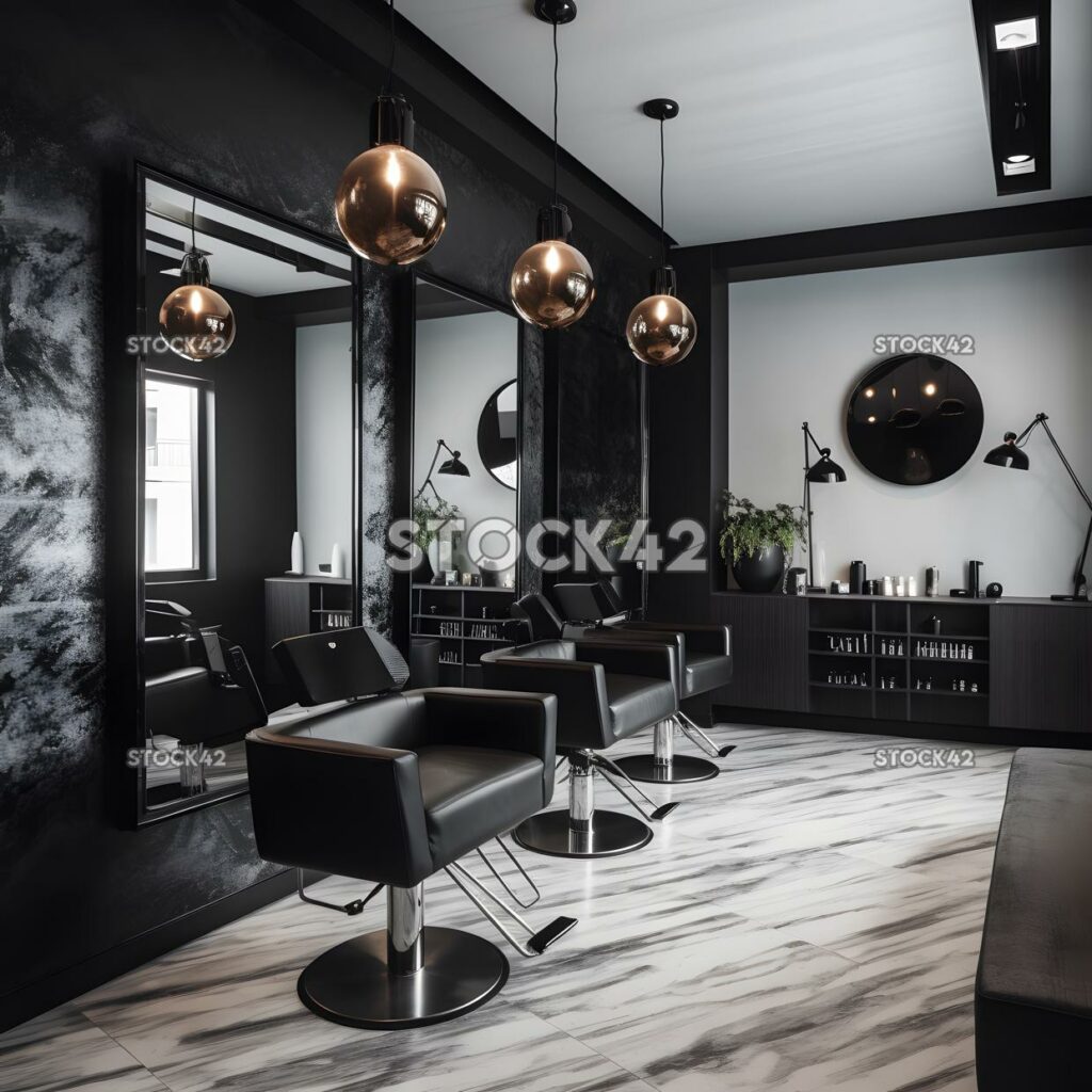 chicandmodernhairsalonwithtrendydecorandskille one