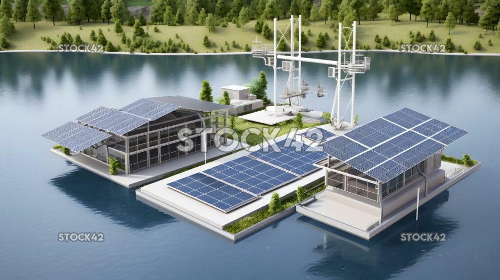 clean energy system with solar wind and hydro power