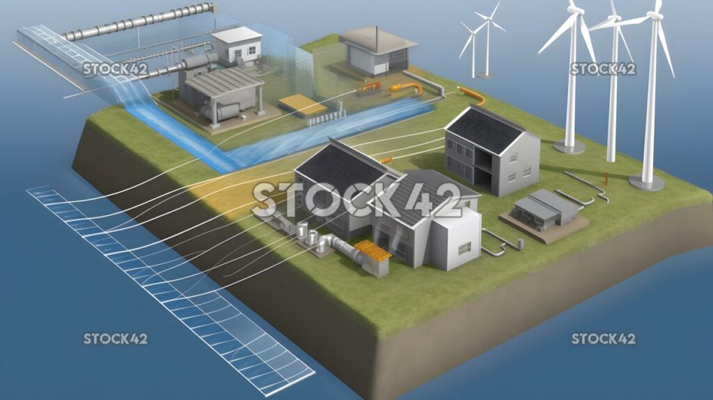 clean energy system with solar wind and hydro power one