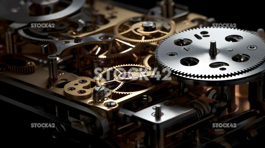 close-up of a complex mechanical device