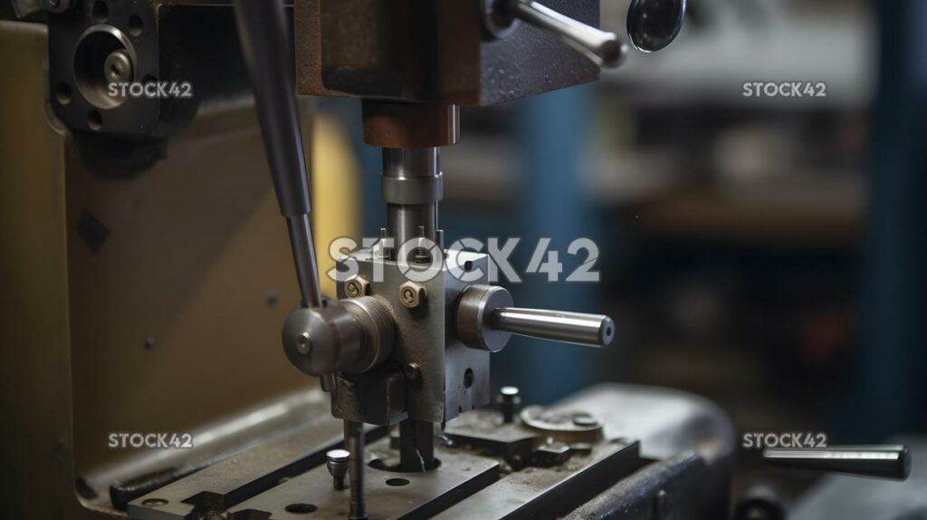 close-up of a machine or tool in use one