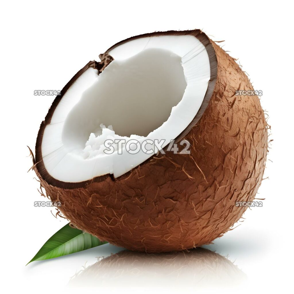 coconut blank white background