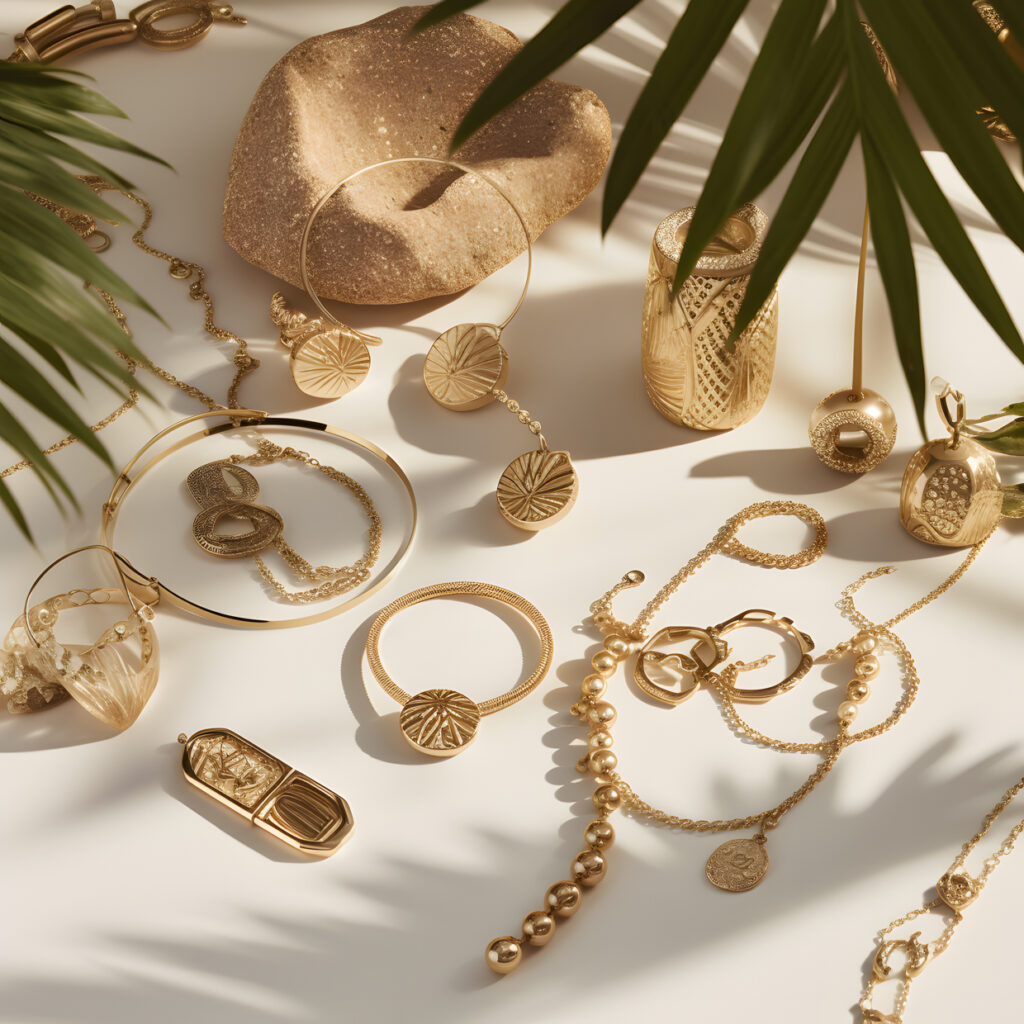 collection of delicate gold jewelry pieces ideal for dres one