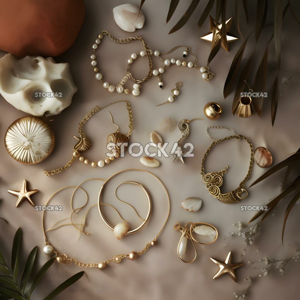 collection of delicate gold jewelry pieces ideal for dres two