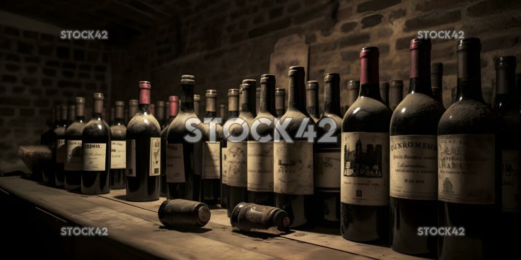 collection of rare and expensive wines in a cellar two