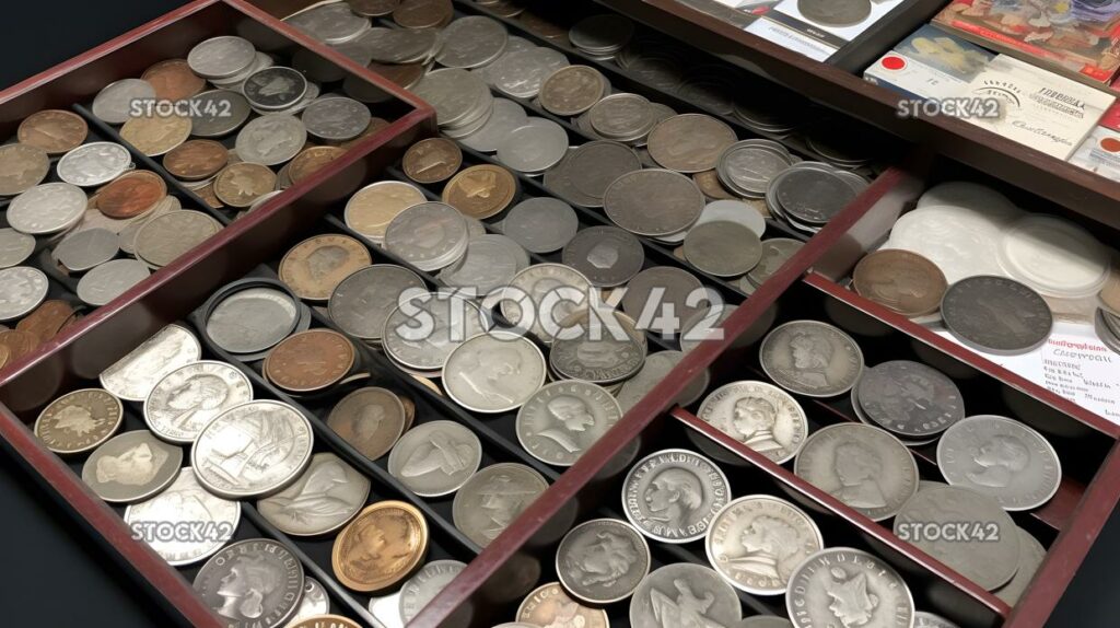 collection of rare coins and bills one