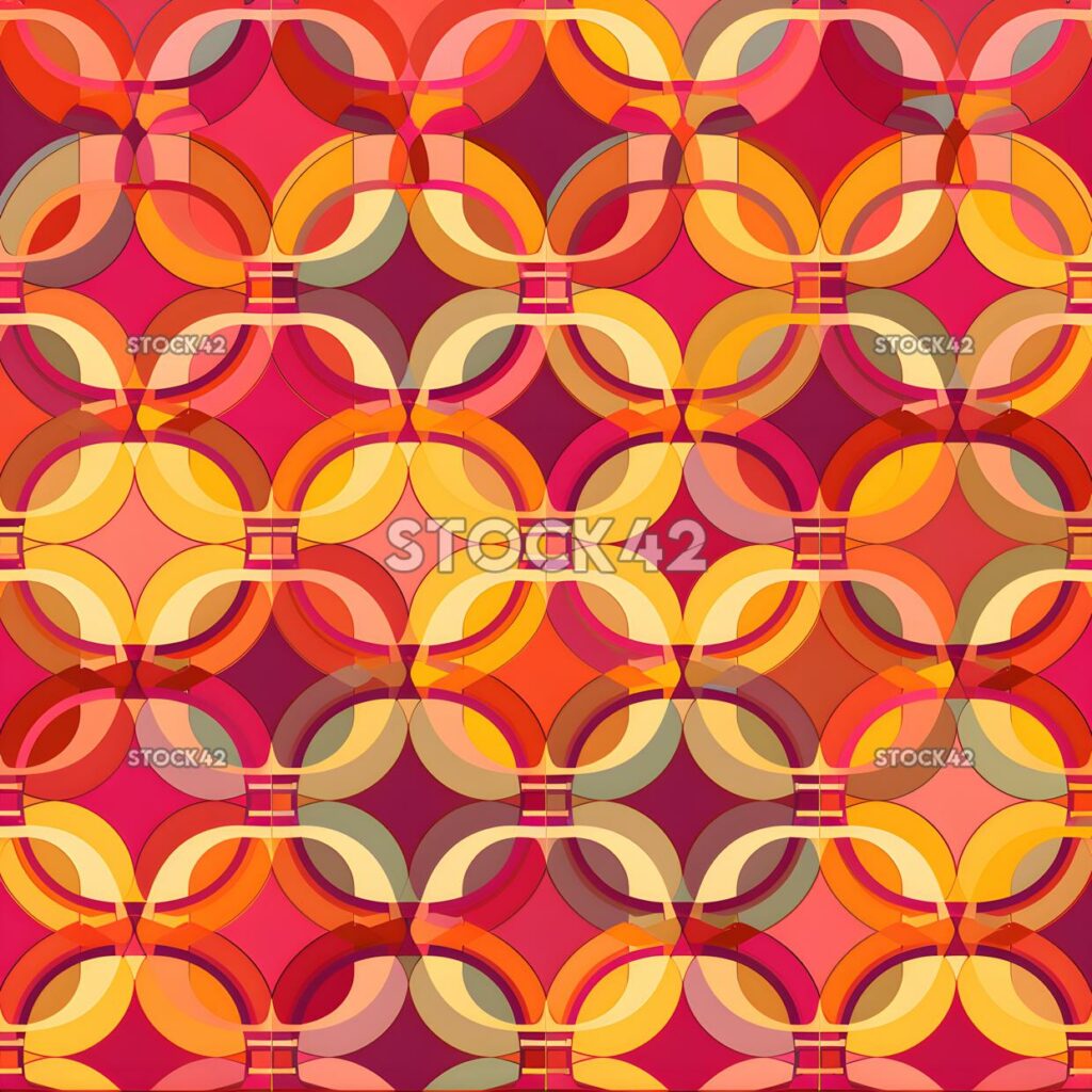 colorful geometric pattern of interlocking shapes in shad three