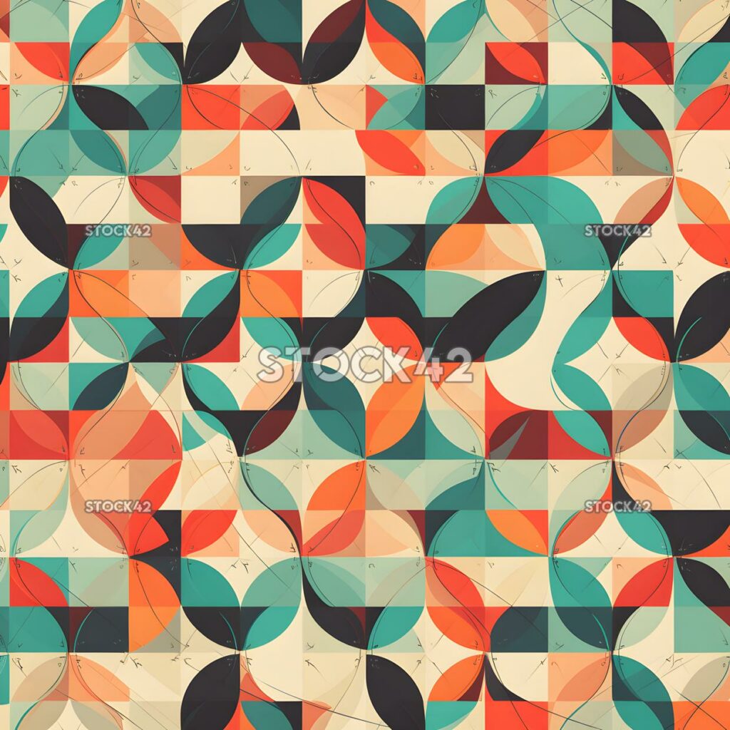 colorful geometric pattern with a retro feel