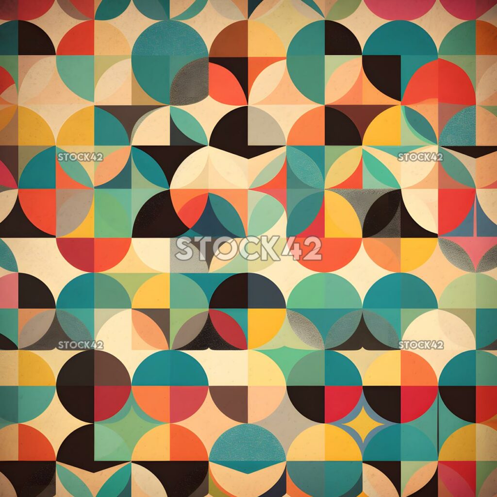 colorful geometric pattern with a retro feel five