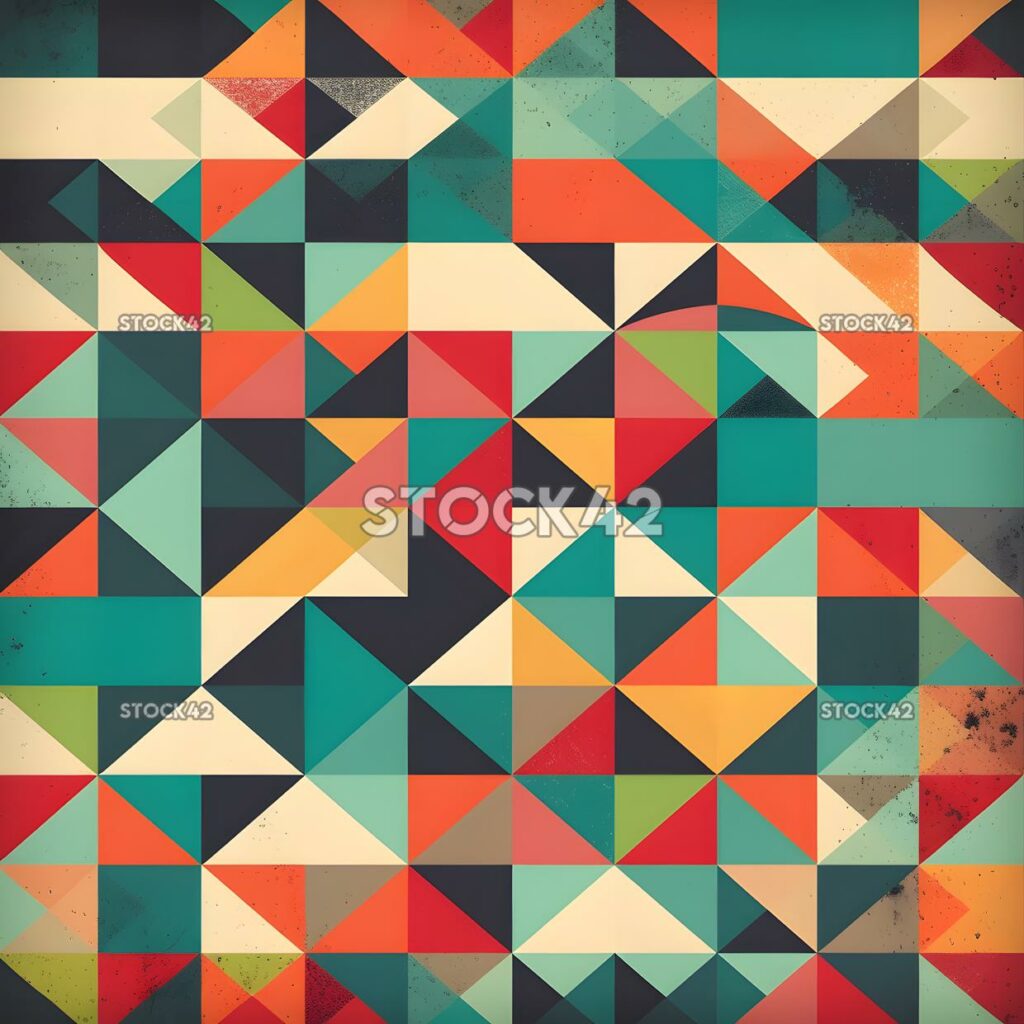 colorful geometric pattern with a retro feel three