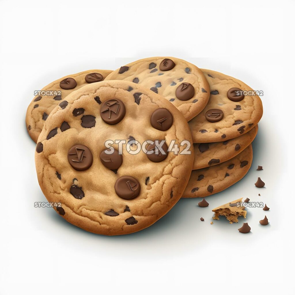 cookies blank white background realistic