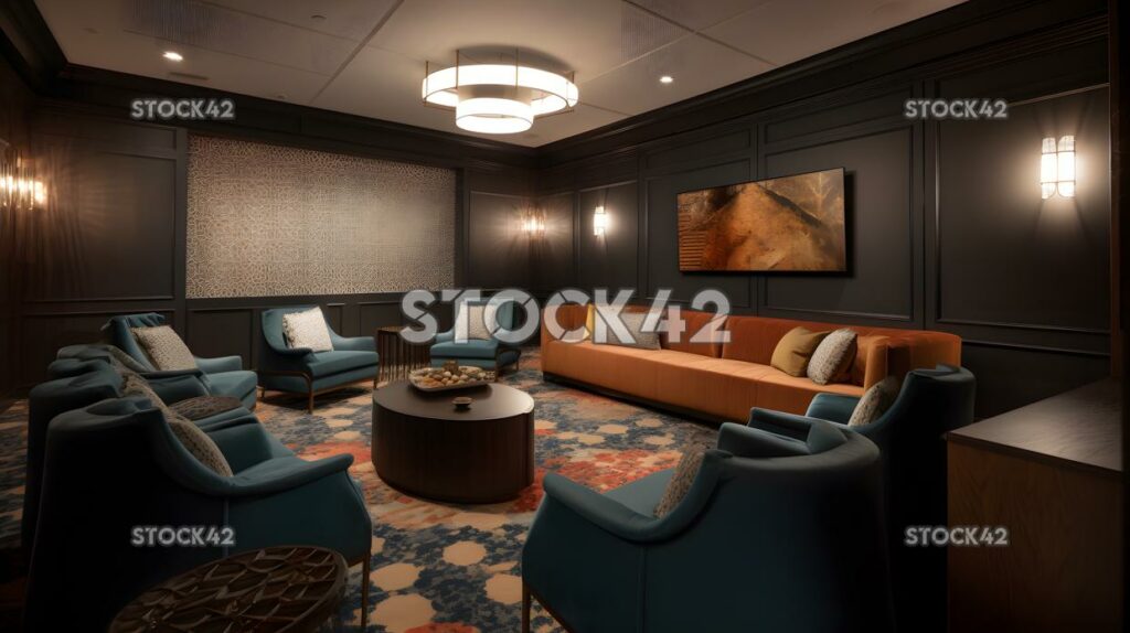 cozy and comfortable movie theater with plush seating and