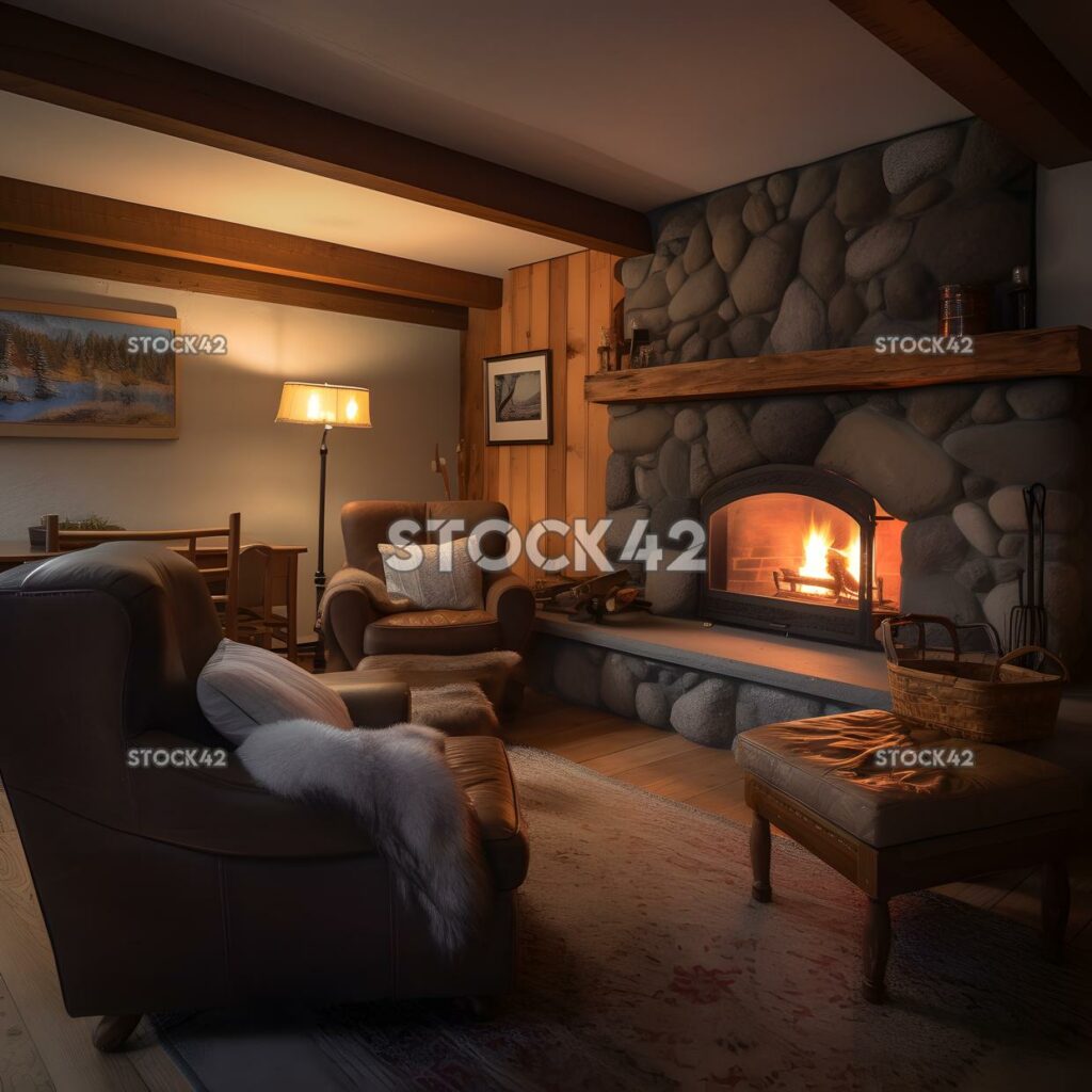 cozy and inviting fireplace with a crackling fire and com three