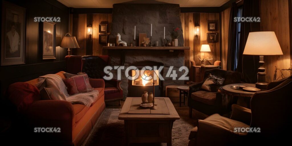 cozy and inviting fireside chat with friends and loved on one