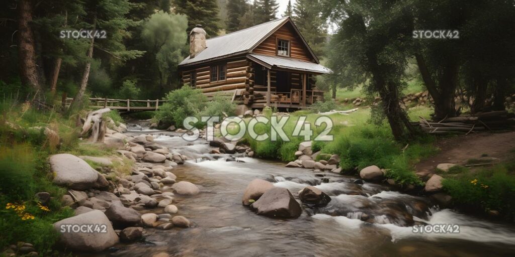 cozyrusticcabinnestledinthemountainssurroundedb