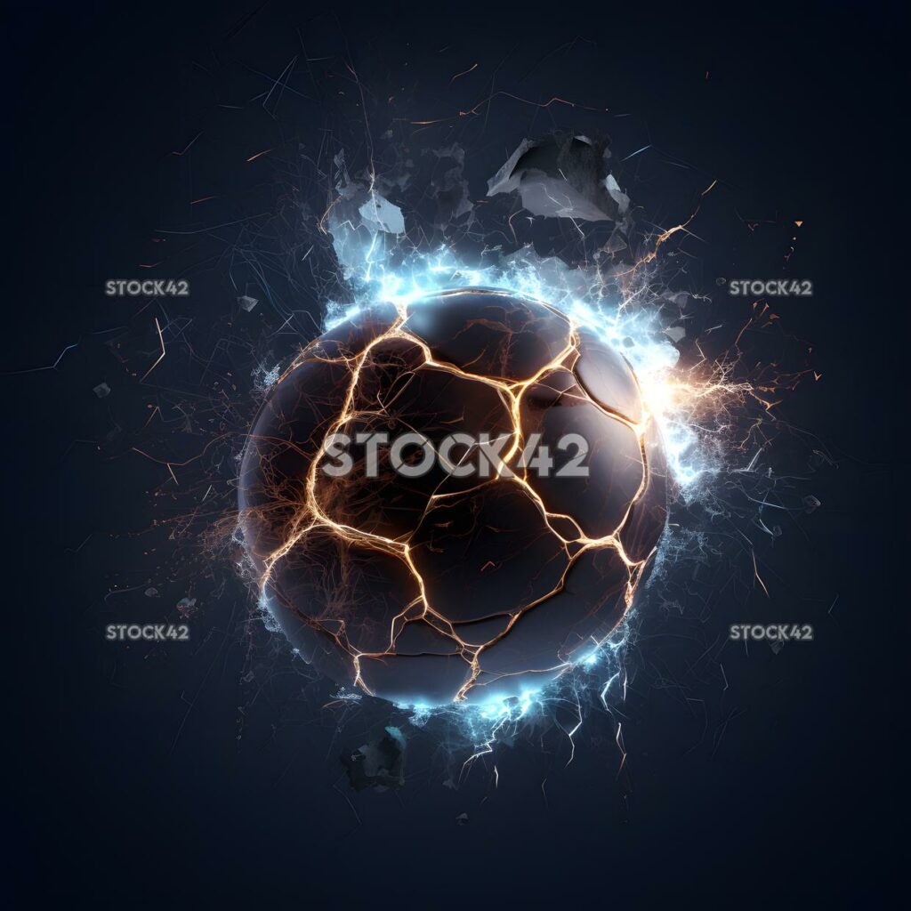 creative dynamic lightning football three