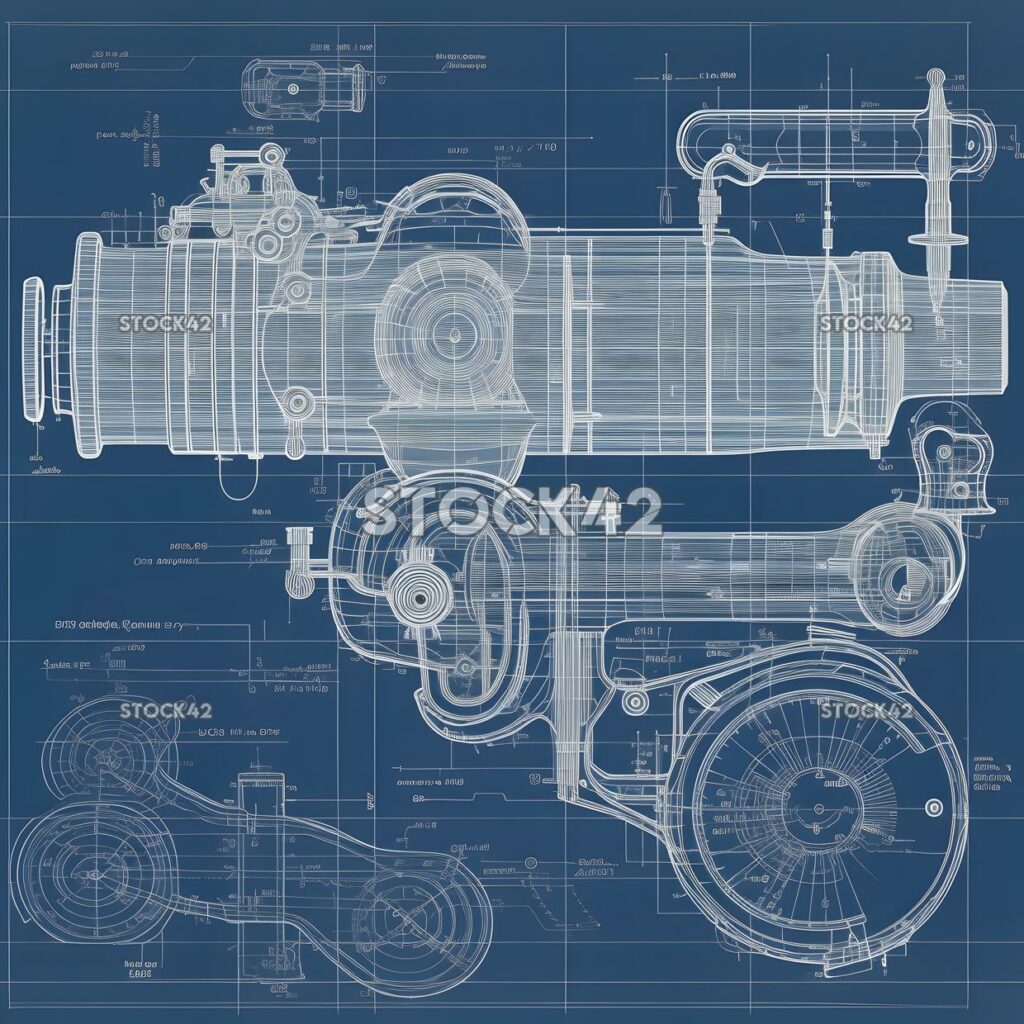 detailed blueprint or technical drawing