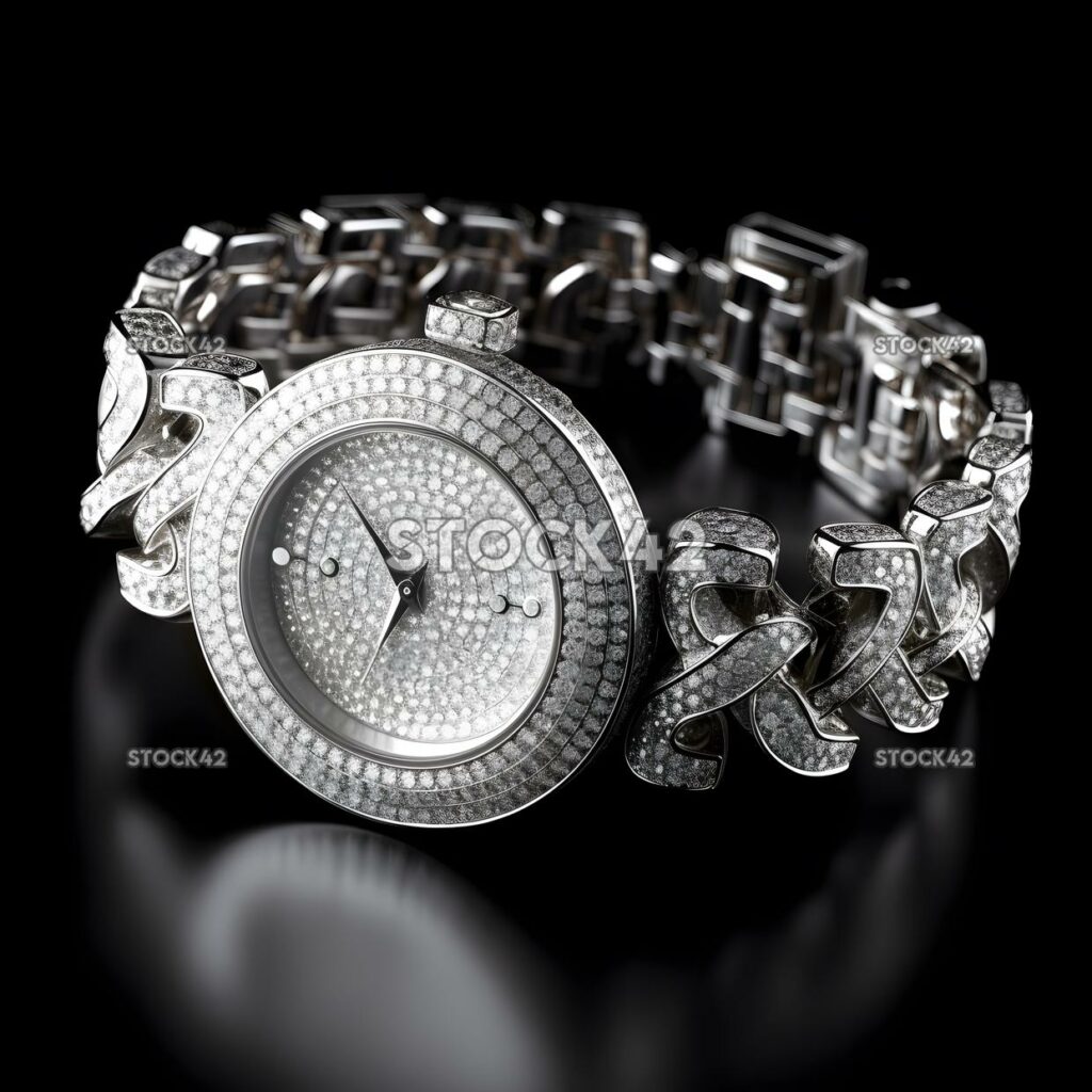 diamond-encrusted wristwatch one