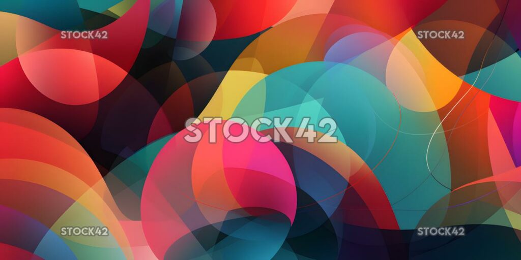 digital background with colorful overlapping shapes one