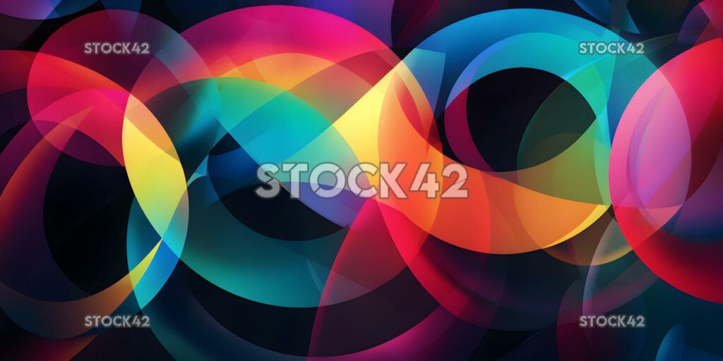 digital background with colorful overlapping shapes two