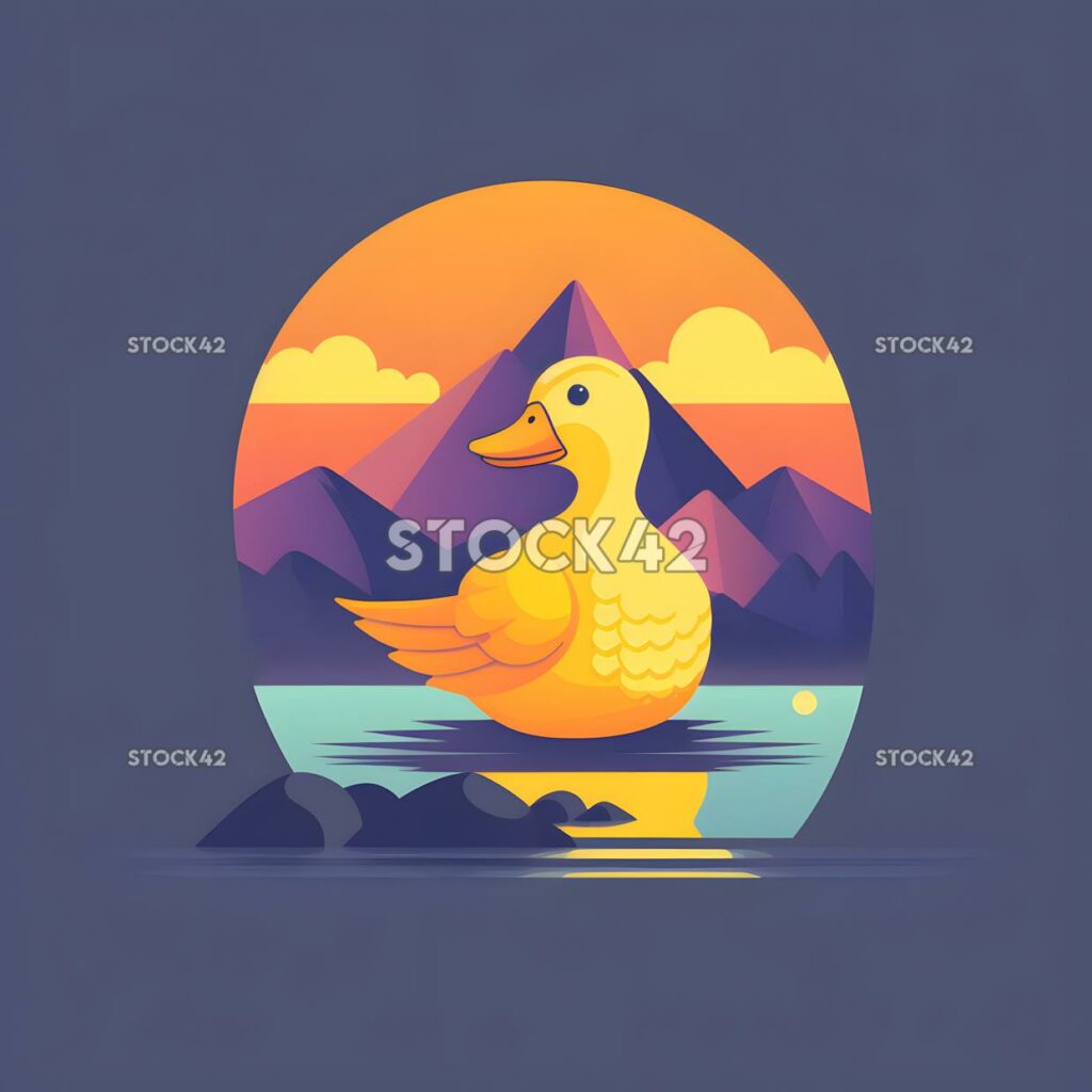 duck sun sunset mountains one