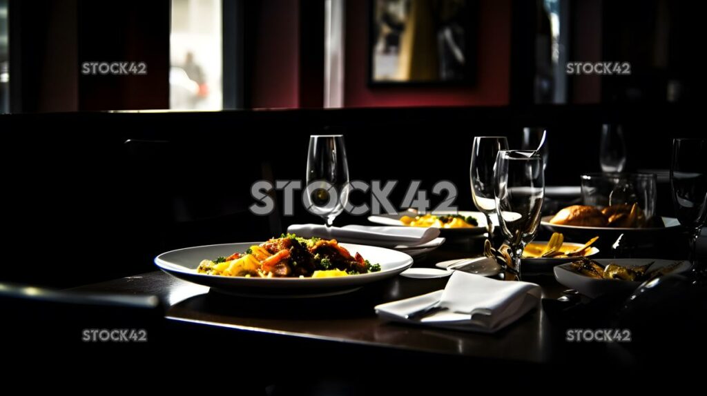 food dining restaurants high contrast