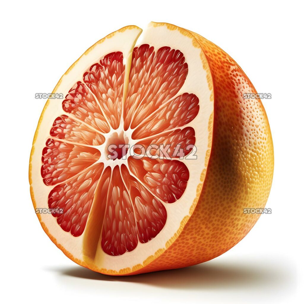 grapefruit blank white background