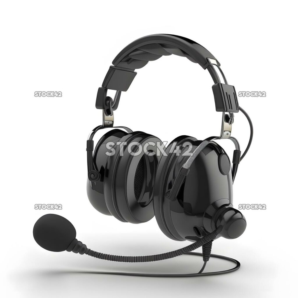 headset blank white background realistic