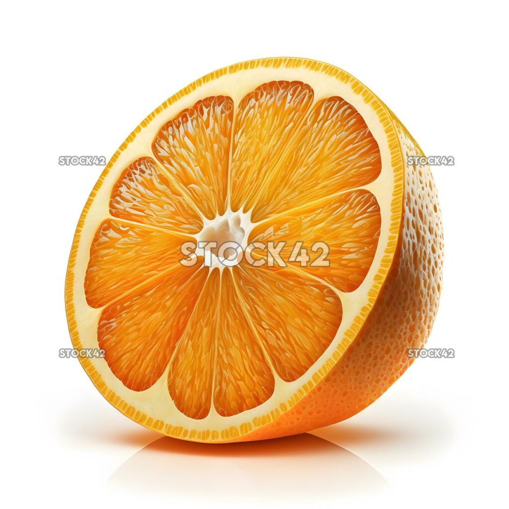 naranja blanco fondo blanco realista