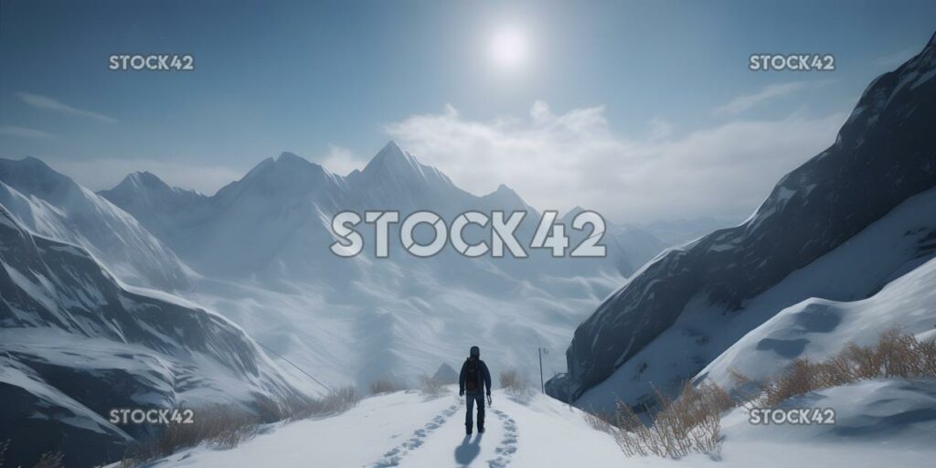 skiing snow mountains winter adventure cinematic Hyper-re