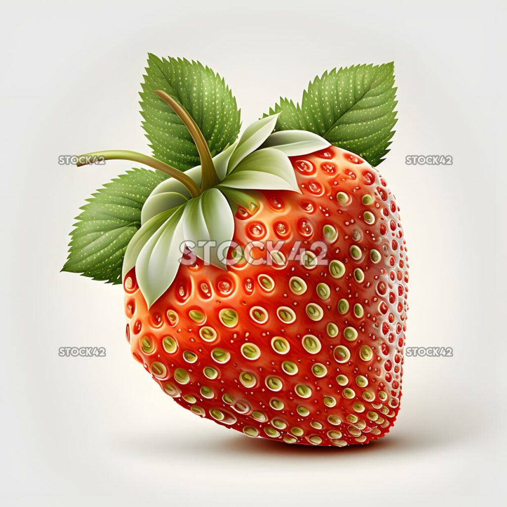 strawberry blank white background realistic two