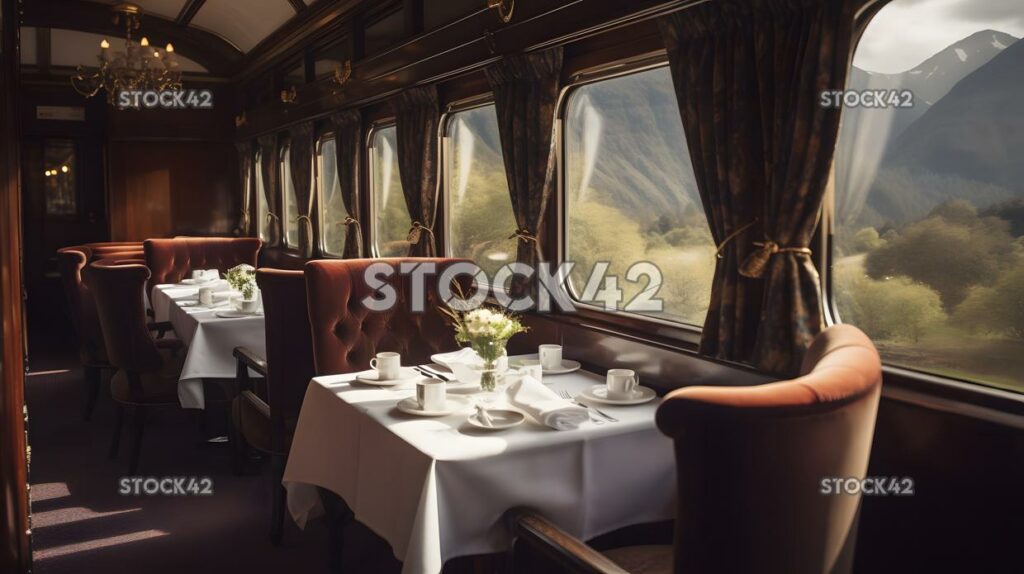 viaje en tren rutas escénicas comedor gourmet dos