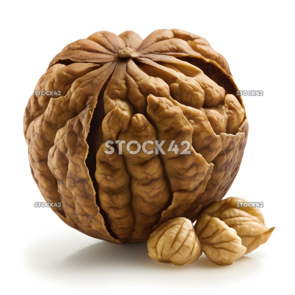 walnut blank white background three